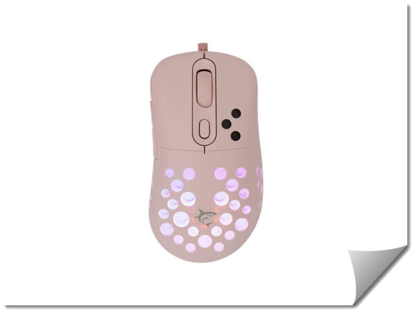 Mouse White Shark Gaming Azrael 12800dpi RGB Pink - Image 2