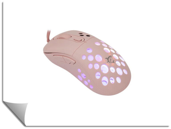 Mouse White Shark Gaming Azrael 12800dpi RGB Pink
